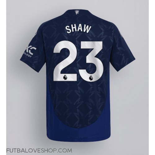 Dres Manchester United Luke Shaw #23 Preč 2024-25 Krátky Rukáv